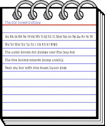 The Old Forest Outline Regular animated font preview
