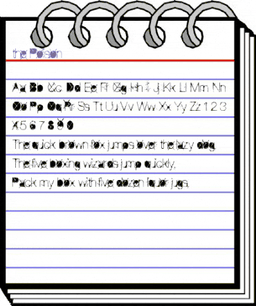 the Poison Regular animated font preview the Poison Regular animated font preview