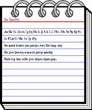 The Quietty Regular animated font preview The Quietty Regular animated font preview