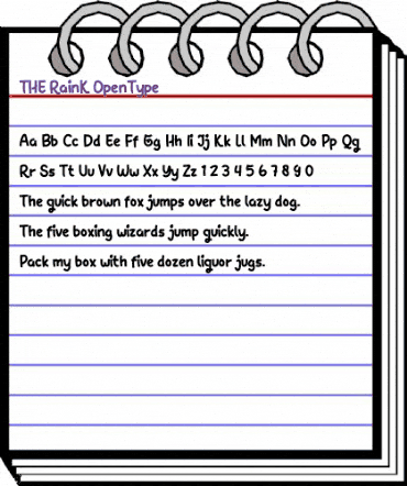 THE RainK Regular animated font preview THE RainK Regular animated font preview