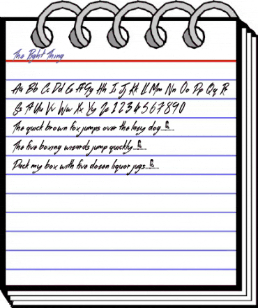 The Right Thing Regular animated font preview The Right Thing Regular animated font preview