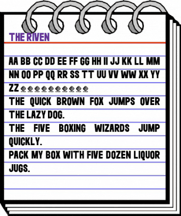 The Riven Regular animated font preview The Riven Regular animated font preview