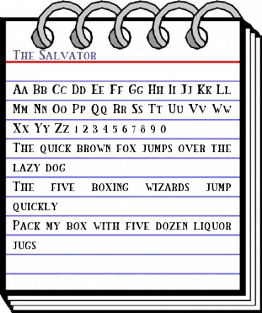 The Salvator Regular animated font preview The Salvator Regular animated font preview