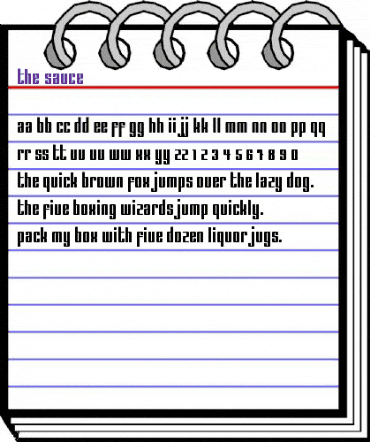 The Sauce Regular animated font preview The Sauce Regular animated font preview