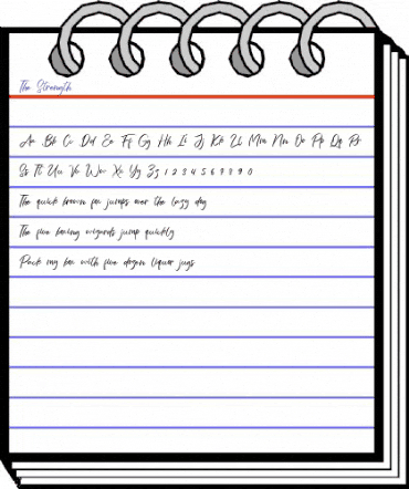 The Strength Regular animated font preview