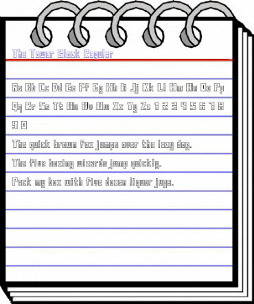 The Tower Block Regular animated font preview The Tower Block Regular animated font preview