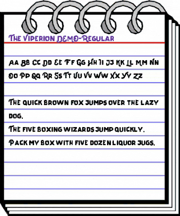 The Viperion DEMO Regular animated font preview