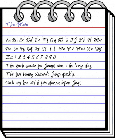 The Wave Regular animated font preview