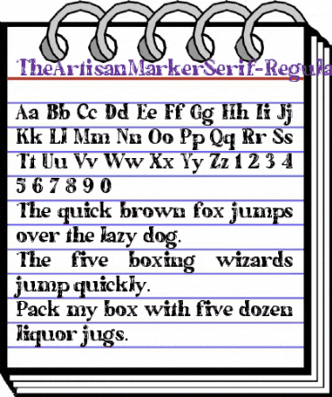 The Artisan Marker Serif Regular animated font preview The Artisan Marker Serif Regular animated font preview