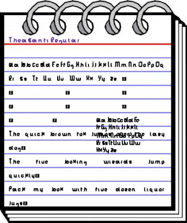 TheaSanti Regular animated font preview