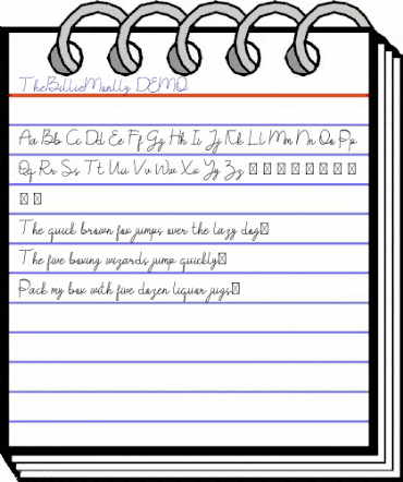 TheBillieMonlly DEMO Regular animated font preview