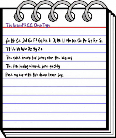 The Bovalo FREE Regular animated font preview