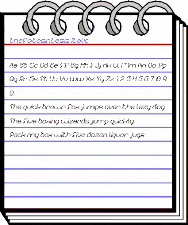 thefotosintesis Italic animated font preview