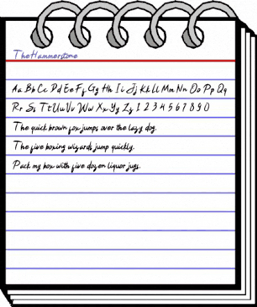 The Hammerstone Regular animated font preview