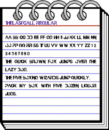 The Last Call Regular animated font preview