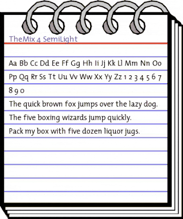 TheMix Regular animated font preview