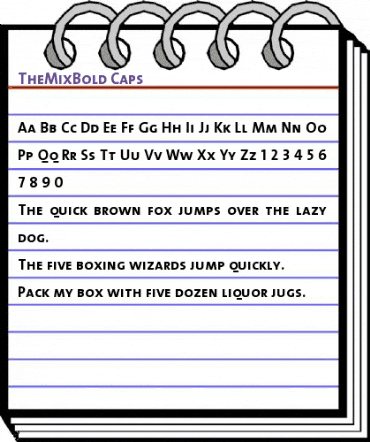 TheMixBold-Caps Regular animated font preview