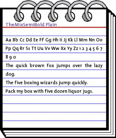 TheMixSemiBold-Plain Regular animated font preview TheMixSemiBold-Plain Regular animated font preview