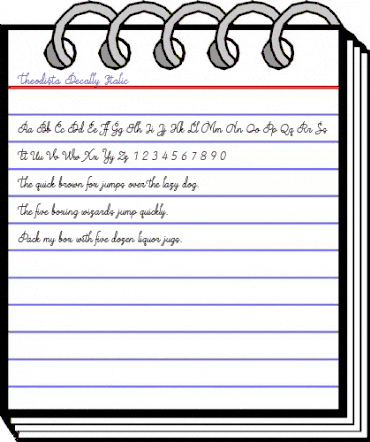 Theodista Decally Italic animated font preview Theodista Decally Italic animated font preview