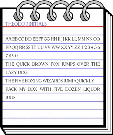 TheodorInitials Regular animated font preview