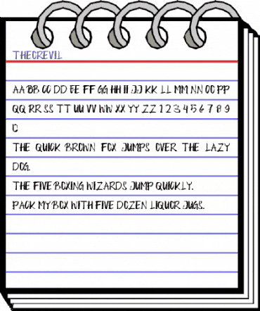 Theorevil Regular animated font preview