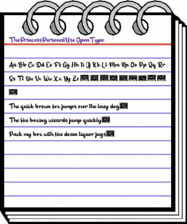 The Princess Personal Use animated font preview The Princess Personal Use animated font preview