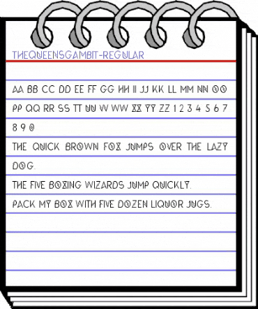 The Queens Gambit Regular animated font preview The Queens Gambit Regular animated font preview
