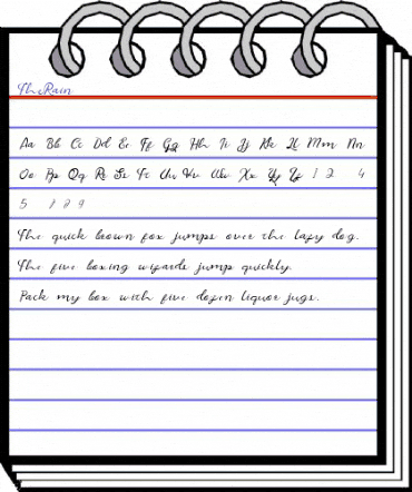 The Rain Regular animated font preview