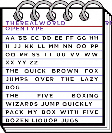 The Real World Regular animated font preview The Real World Regular animated font preview