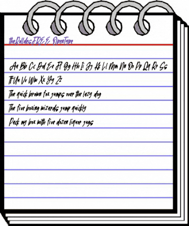 the Rolldes FREE Regular animated font preview the Rolldes FREE Regular animated font preview