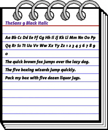 TheSans Black Italic animated font preview TheSans Black Italic animated font preview