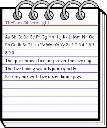 TheSans Regular animated font preview