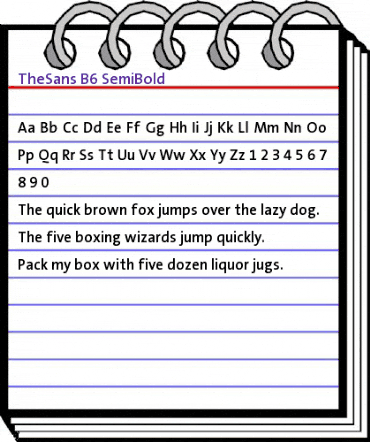 TheSans Regular animated font preview