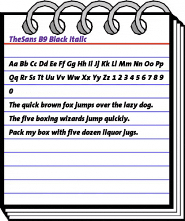 TheSans Italic animated font preview TheSans Italic animated font preview