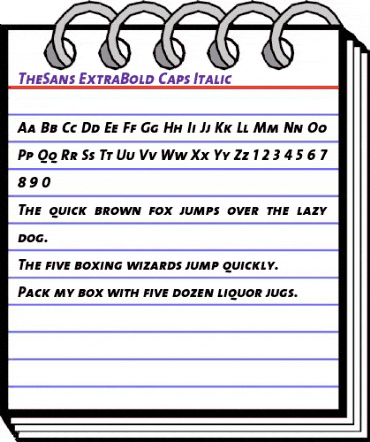 The Sans Extra Bold- ExtraBold Italic animated font preview
