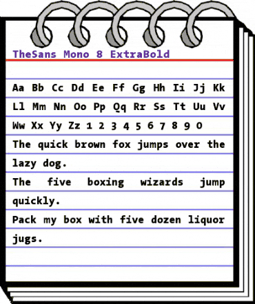 TheSans Mono ExtraBold animated font preview