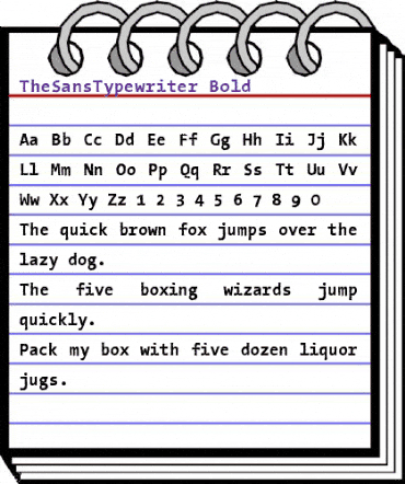 TheSansTypewriter Bold animated font preview