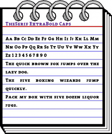 The Serif Extra Bold- Regular animated font preview