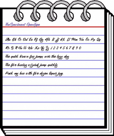 The Speciment Regular animated font preview