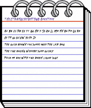 THE STRANGER FONT DUO Regular animated font preview