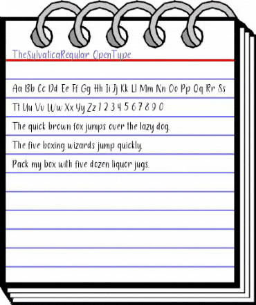 The Sylvatica Regular animated font preview