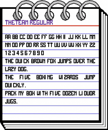 theTeam Regular animated font preview