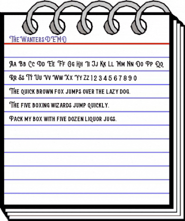 The Wanters DEMO Regular animated font preview The Wanters DEMO Regular animated font preview