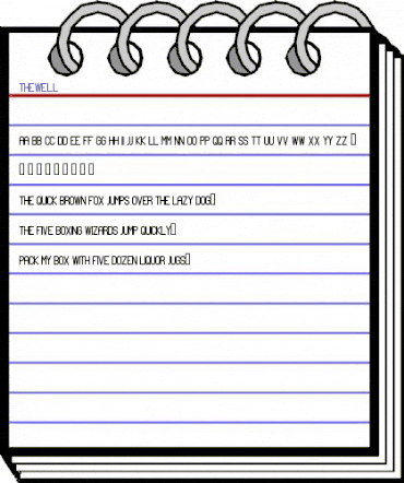 THEWELL Regular animated font preview THEWELL Regular animated font preview