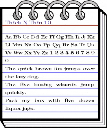 Thick N Thin 10 Regular animated font preview