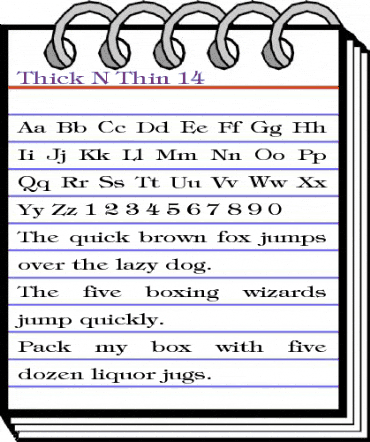 Thick N Thin 14 Regular animated font preview Thick N Thin 14 Regular animated font preview