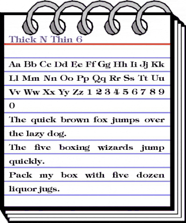 Thick N Thin 6 Regular animated font preview