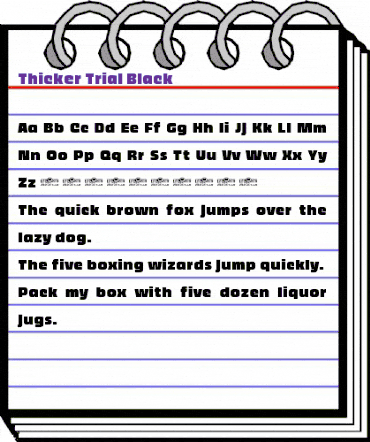 Thicker Trial Black animated font preview Thicker Trial Black animated font preview