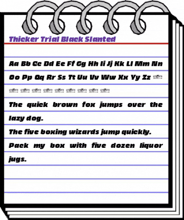 Thicker Trial Black Slanted animated font preview Thicker Trial Black Slanted animated font preview