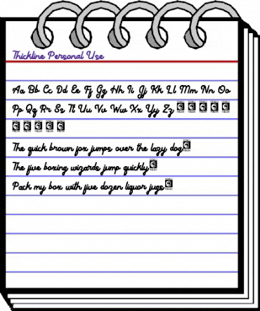 Thickline Personal Use Regular animated font preview Thickline Personal Use Regular animated font preview